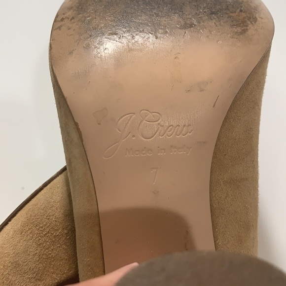 J. Crew Tan suede pump with stacked heel, 7, leather, classic - Picture 6 of 10